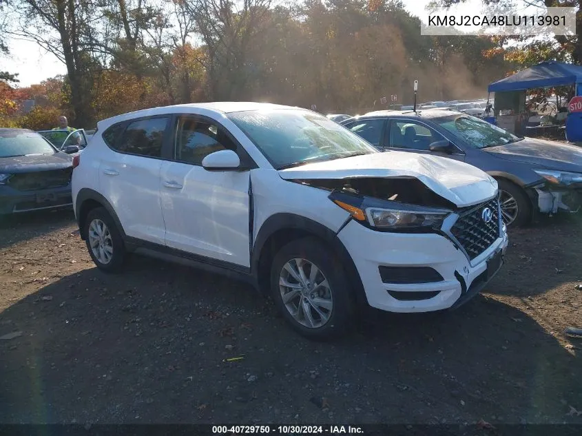 2020 Hyundai Tucson Se VIN: KM8J2CA48LU113981 Lot: 40729750