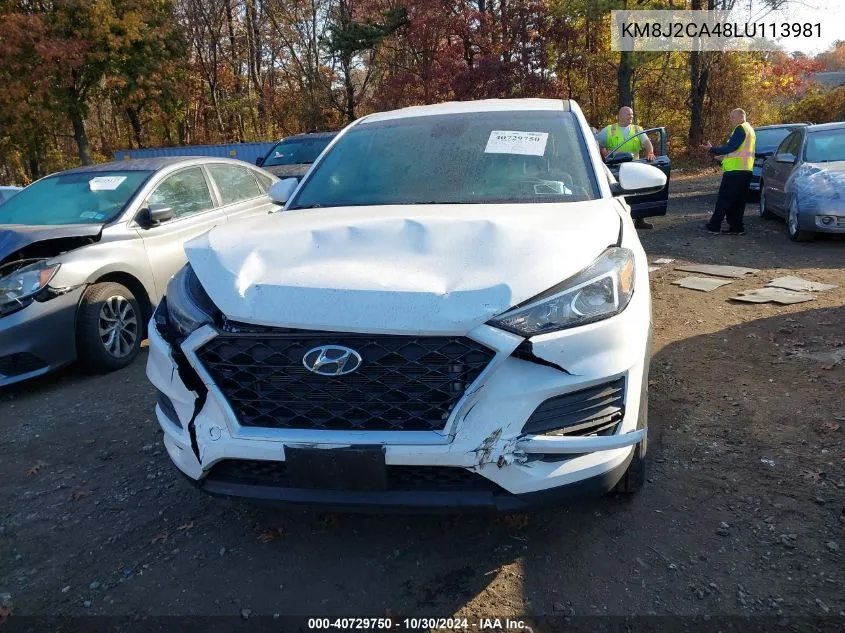 2020 Hyundai Tucson Se VIN: KM8J2CA48LU113981 Lot: 40729750