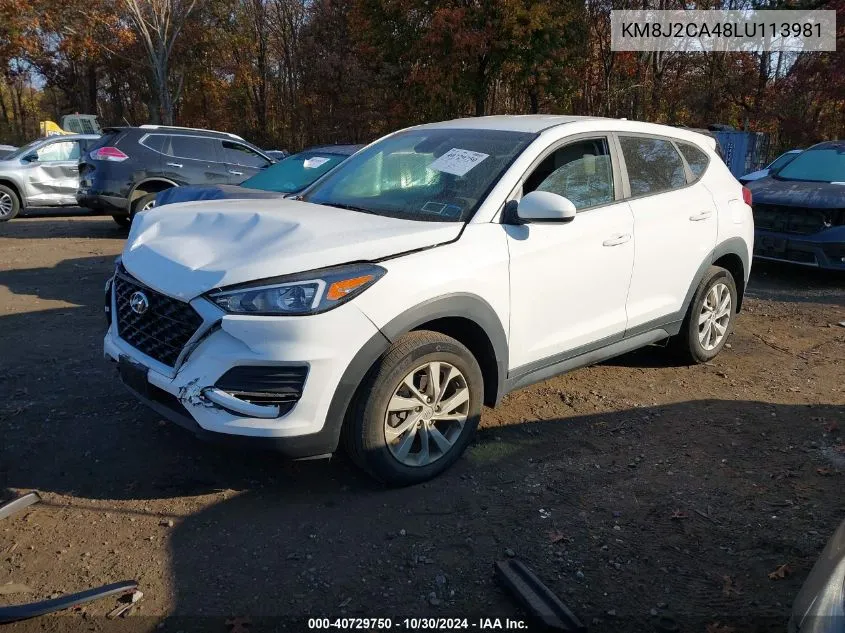 2020 Hyundai Tucson Se VIN: KM8J2CA48LU113981 Lot: 40729750