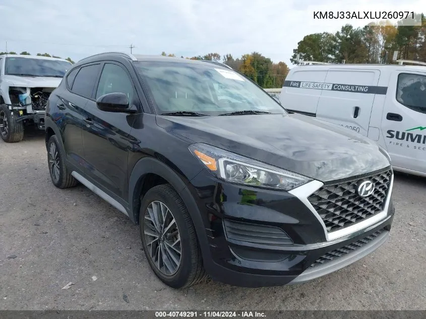 2020 Hyundai Tucson Sel VIN: KM8J33ALXLU260971 Lot: 40749291