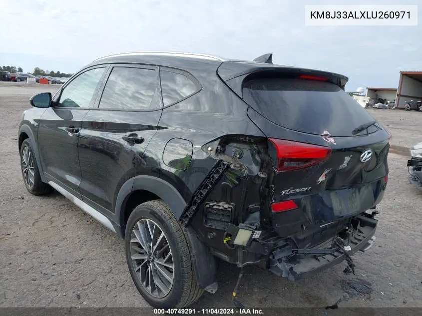 2020 Hyundai Tucson Sel VIN: KM8J33ALXLU260971 Lot: 40749291