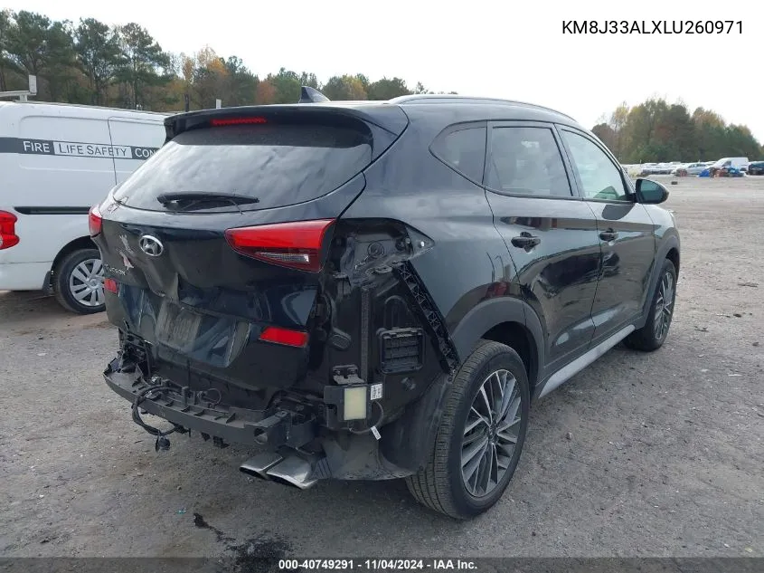 2020 Hyundai Tucson Sel VIN: KM8J33ALXLU260971 Lot: 40749291