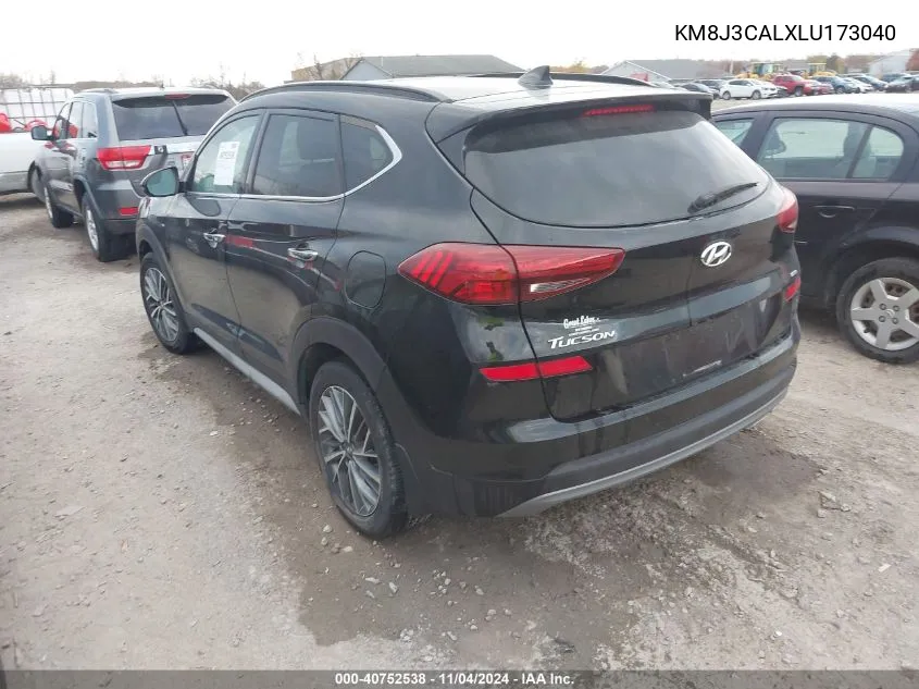 2020 Hyundai Tucson Ultimate VIN: KM8J3CALXLU173040 Lot: 40752538