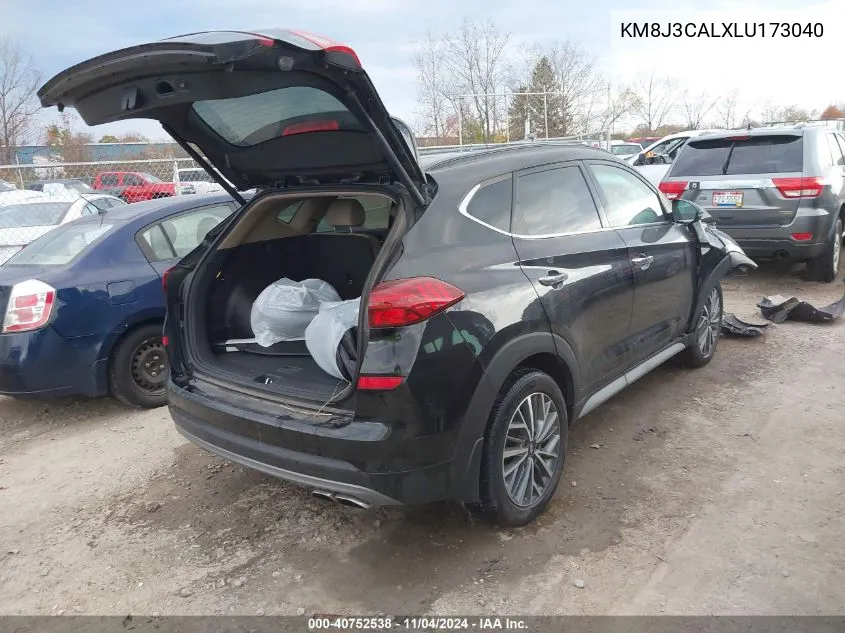 2020 Hyundai Tucson Ultimate VIN: KM8J3CALXLU173040 Lot: 40752538