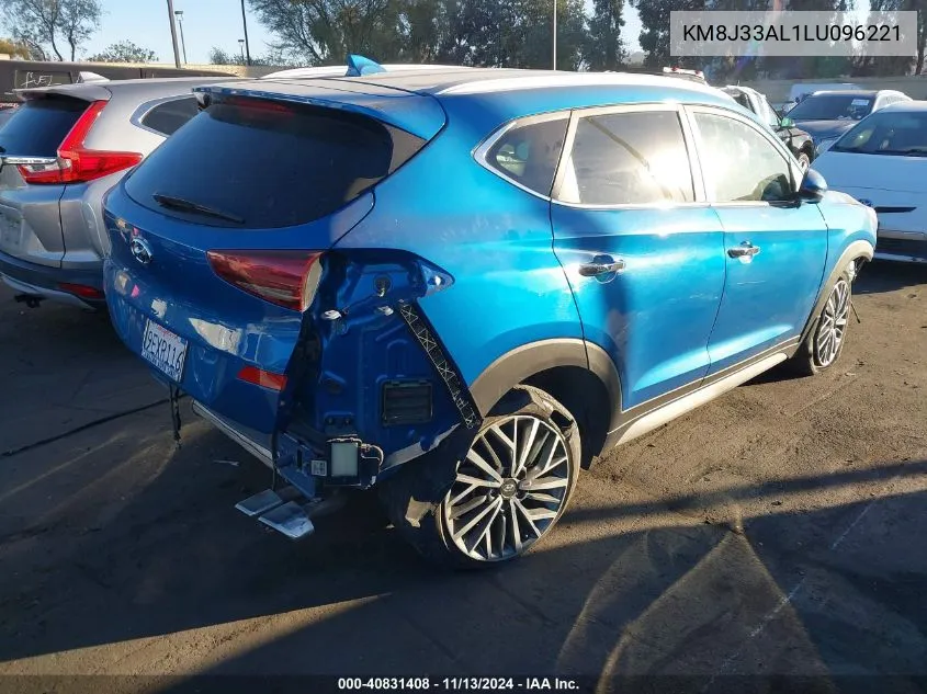 2020 Hyundai Tucson Limited VIN: KM8J33AL1LU096221 Lot: 40831408