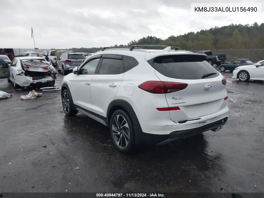 2020 Hyundai Tucson Sport VIN: KM8J33AL0LU156490 Lot: 40844797