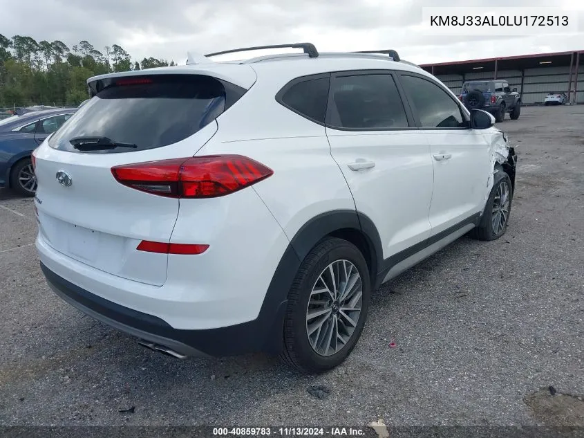 2020 Hyundai Tucson Sel VIN: KM8J33AL0LU172513 Lot: 40859783