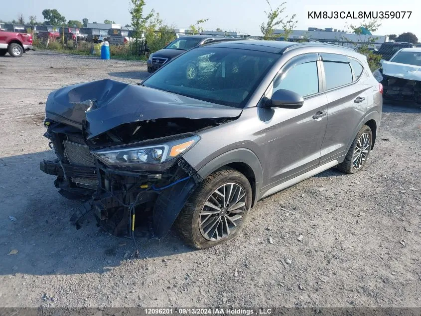 2021 Hyundai Tucson Luxury VIN: KM8J3CAL8MU359077 Lot: 12096201