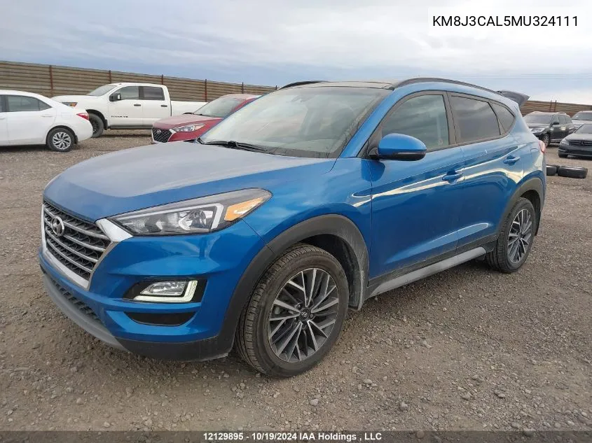 2021 Hyundai Tucson Limited/Sel/Sport/Ultimate/Value VIN: KM8J3CAL5MU324111 Lot: 12129895