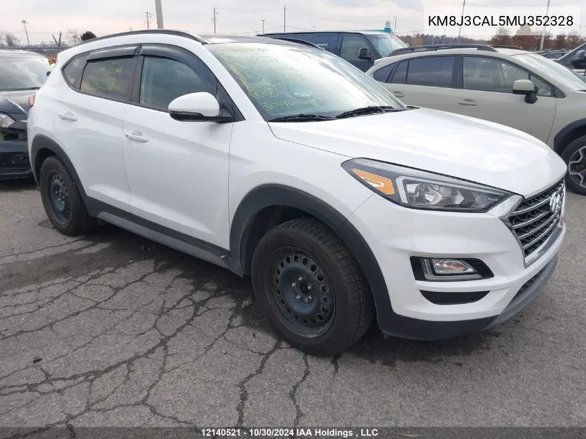 2021 Hyundai Tucson Luxury VIN: KM8J3CAL5MU352328 Lot: 12140521