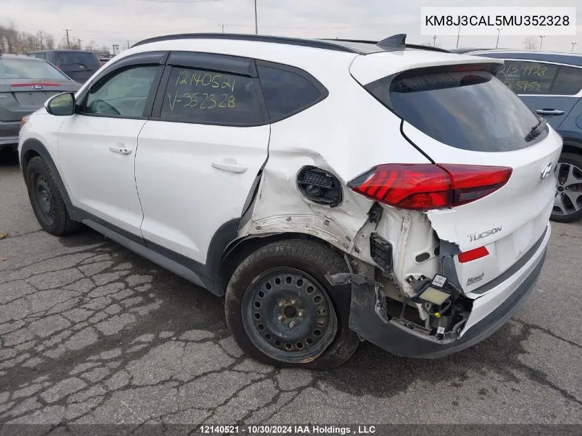 2021 Hyundai Tucson Luxury VIN: KM8J3CAL5MU352328 Lot: 12140521