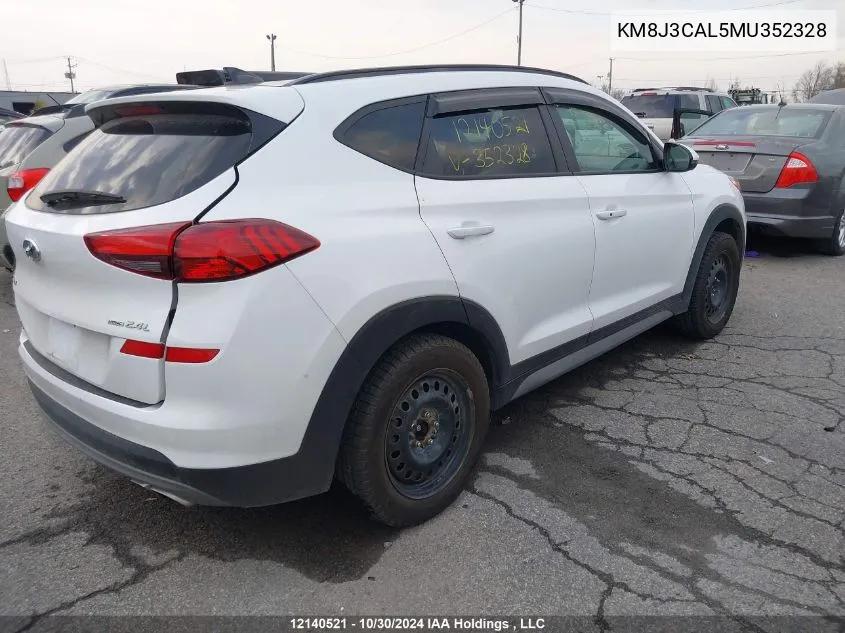 2021 Hyundai Tucson Luxury VIN: KM8J3CAL5MU352328 Lot: 12140521