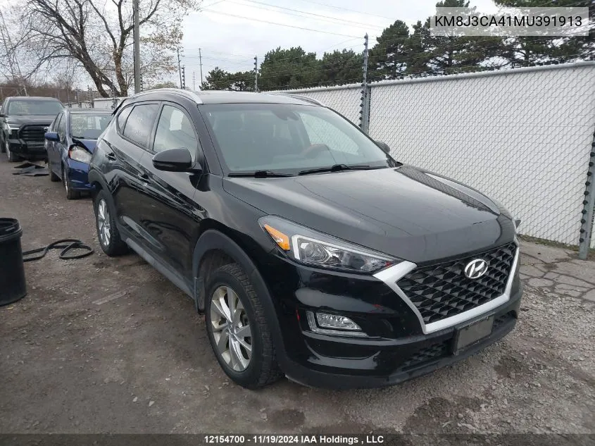 2021 Hyundai Tucson Preferred Awd VIN: KM8J3CA41MU391913 Lot: 12154700