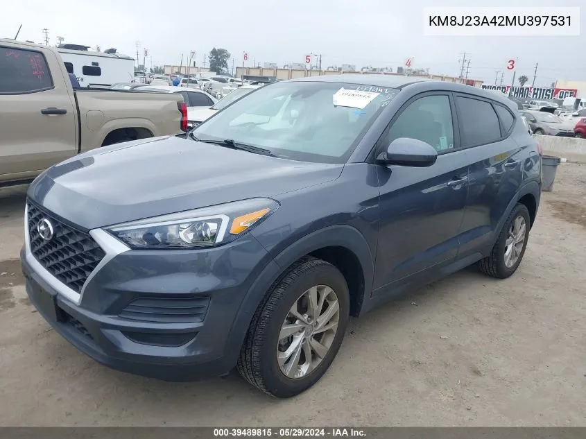 2021 Hyundai Tucson Se VIN: KM8J23A42MU397531 Lot: 39489815