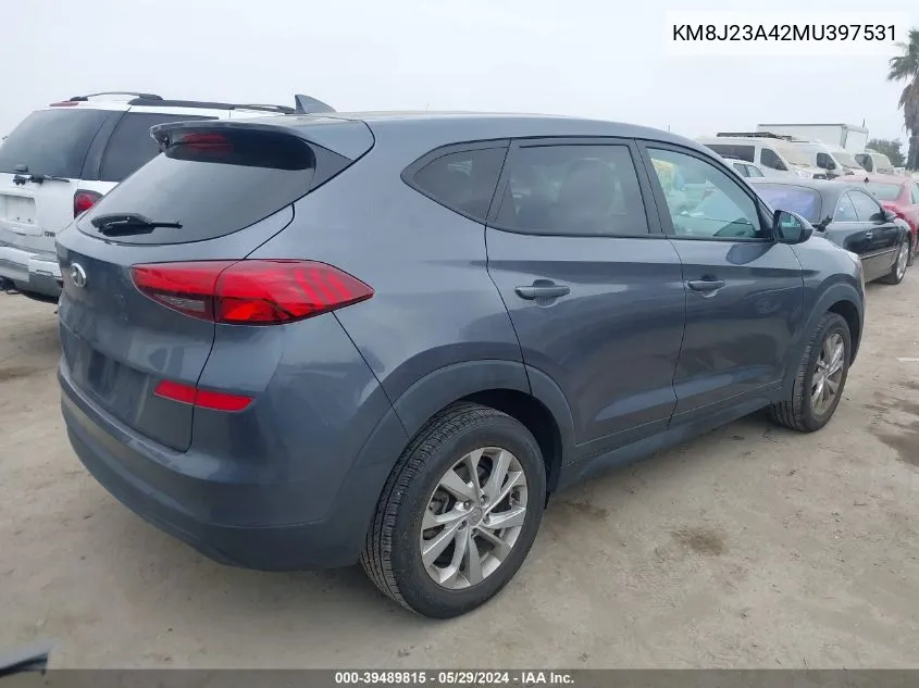 2021 Hyundai Tucson Se VIN: KM8J23A42MU397531 Lot: 39489815