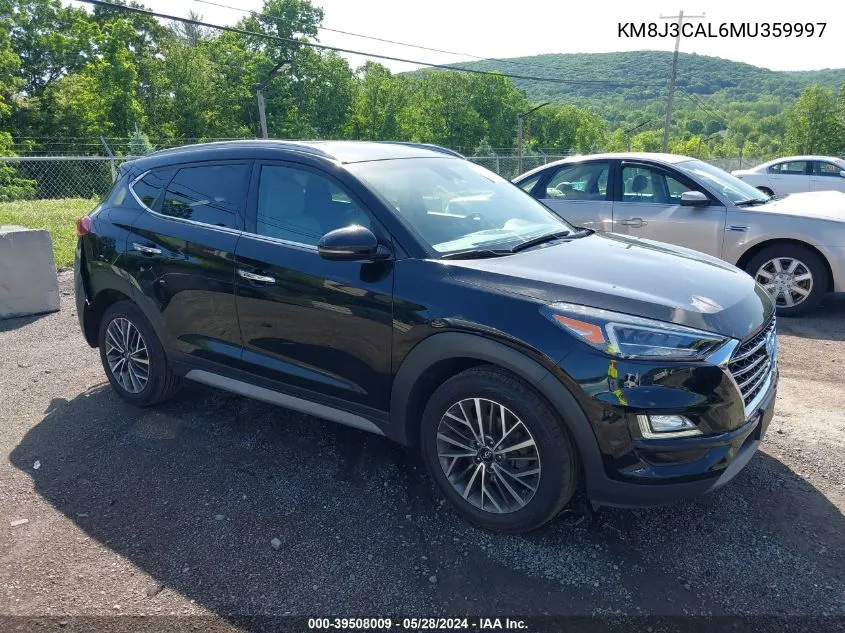 2021 Hyundai Tucson Limited VIN: KM8J3CAL6MU359997 Lot: 39508009