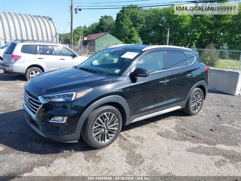 2021 Hyundai Tucson Limited VIN: KM8J3CAL6MU359997 Lot: 39508009