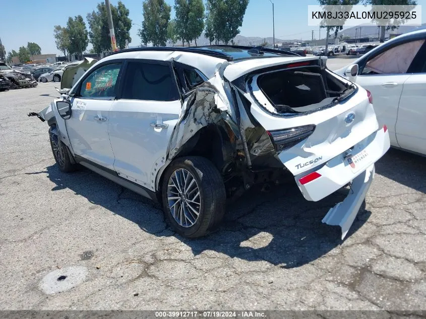 2021 Hyundai Tucson Ultimate VIN: KM8J33AL0MU295925 Lot: 39912717