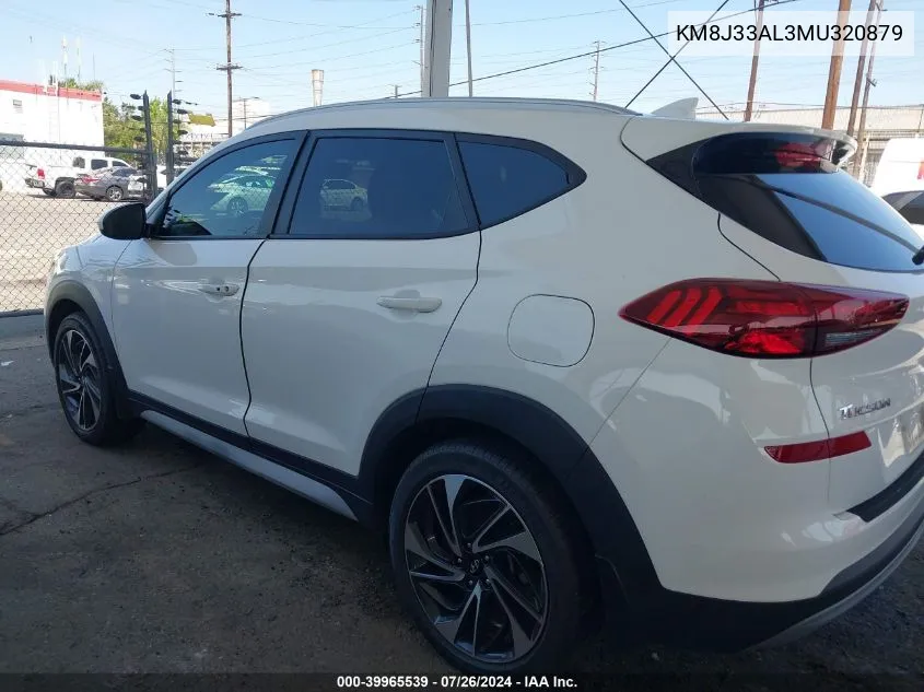 2021 Hyundai Tucson Sport VIN: KM8J33AL3MU320879 Lot: 39965539