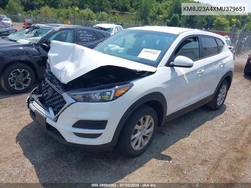 2021 Hyundai Tucson Se VIN: KM8J23A4XMU379651 Lot: 39994362