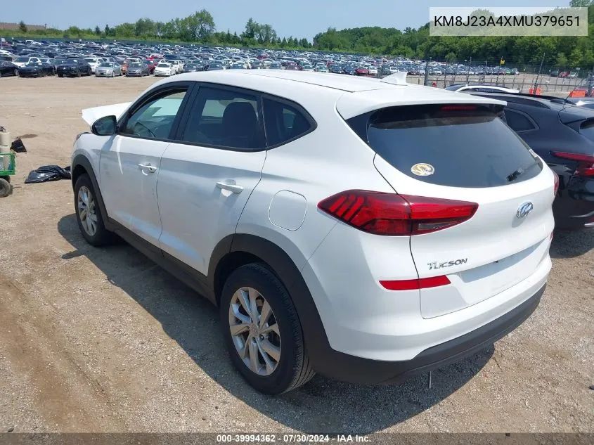 2021 Hyundai Tucson Se VIN: KM8J23A4XMU379651 Lot: 39994362