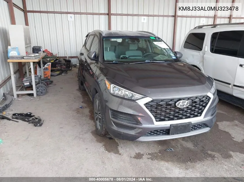 2021 Hyundai Tucson Sel VIN: KM8J33AL0MU323478 Lot: 40005678