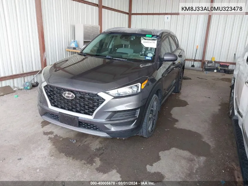 2021 Hyundai Tucson Sel VIN: KM8J33AL0MU323478 Lot: 40005678