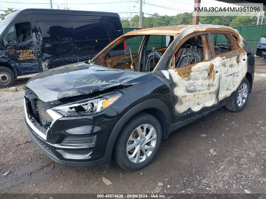 2021 Hyundai Tucson Value VIN: KM8J3CA44MU351096 Lot: 40074526