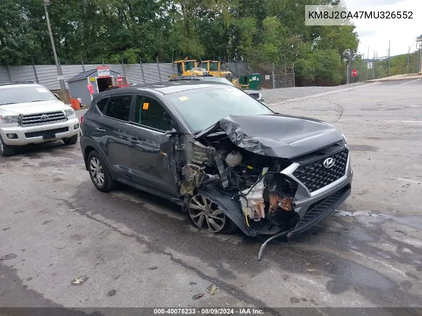 2021 Hyundai Tucson Se VIN: KM8J2CA47MU326552 Lot: 40075233