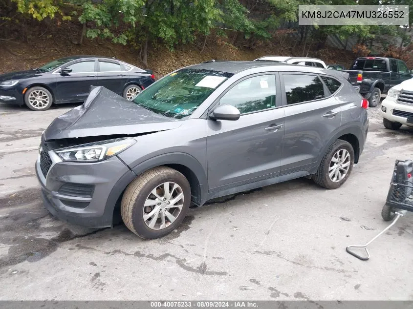 2021 Hyundai Tucson Se VIN: KM8J2CA47MU326552 Lot: 40075233