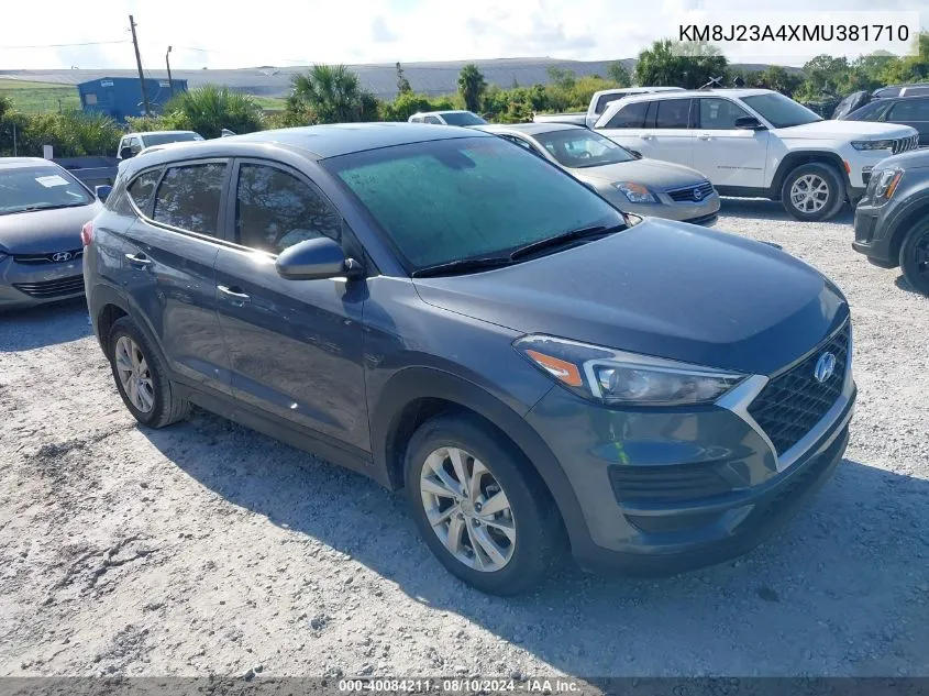 2021 Hyundai Tucson Se VIN: KM8J23A4XMU381710 Lot: 40084211