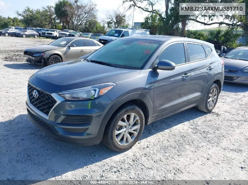 2021 Hyundai Tucson Se VIN: KM8J23A4XMU381710 Lot: 40084211