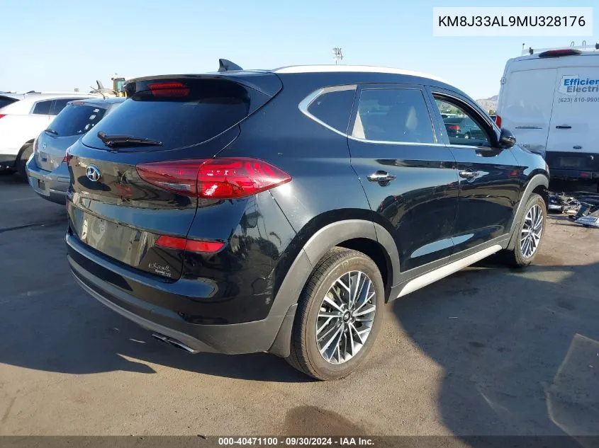 2021 Hyundai Tucson Limited VIN: KM8J33AL9MU328176 Lot: 40471100