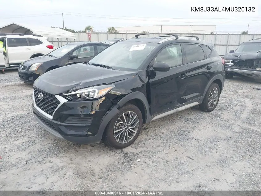 2021 Hyundai Tucson Limited/Sel/Sport/Ultimat VIN: KM8J33AL4MU320132 Lot: 40480916