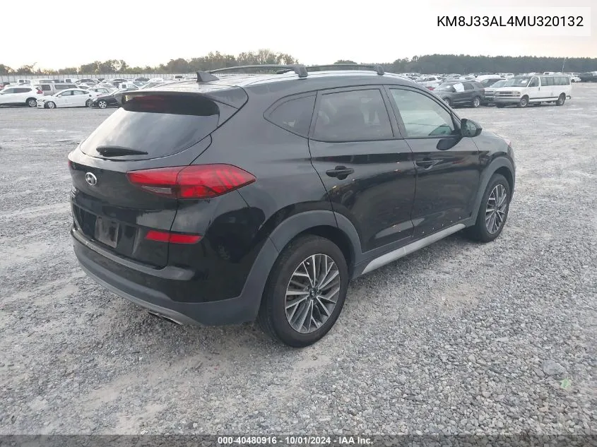 2021 Hyundai Tucson Limited/Sel/Sport/Ultimat VIN: KM8J33AL4MU320132 Lot: 40480916