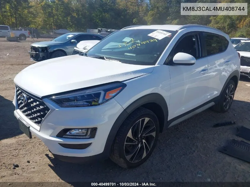 2021 Hyundai Tucson Sport VIN: KM8J3CAL4MU408744 Lot: 40499701