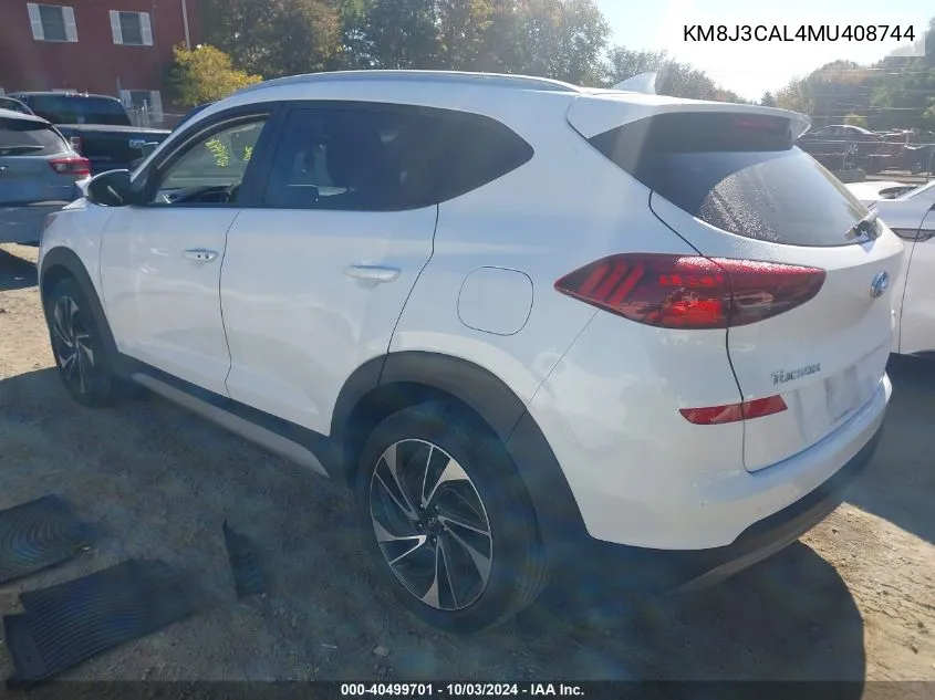 2021 Hyundai Tucson Sport VIN: KM8J3CAL4MU408744 Lot: 40499701