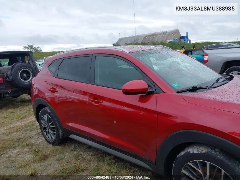 2021 Hyundai Tucson Limited/Sel/Sport/Ultimat VIN: KM8J33AL8MU388935 Lot: 40542485