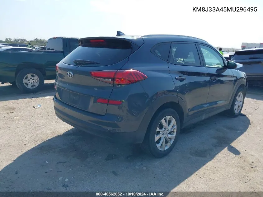 2021 Hyundai Tucson Value VIN: KM8J33A45MU296495 Lot: 40562652