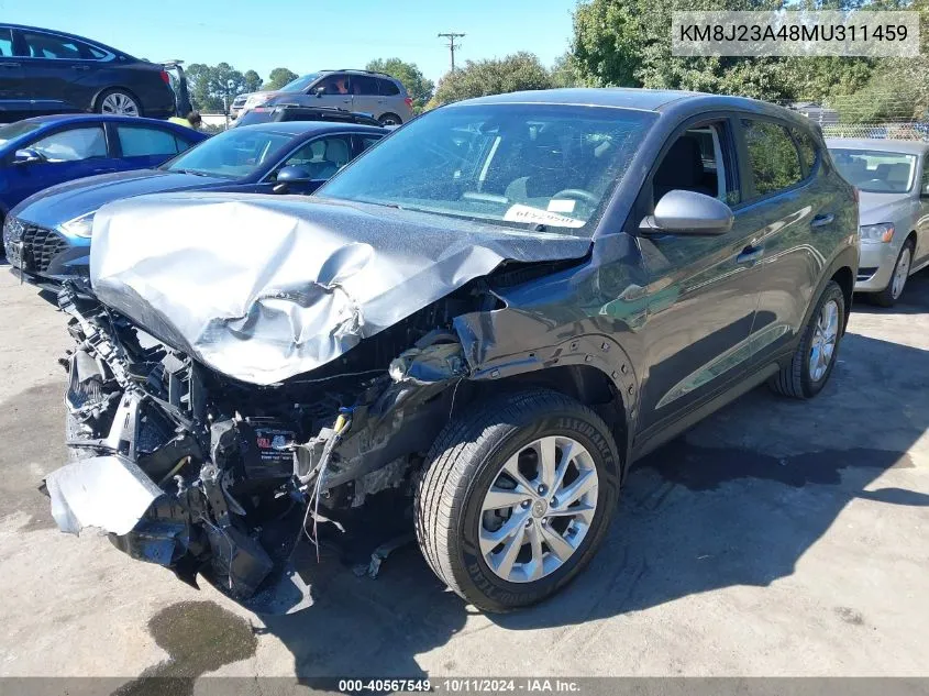 2021 Hyundai Tucson Se VIN: KM8J23A48MU311459 Lot: 40567549