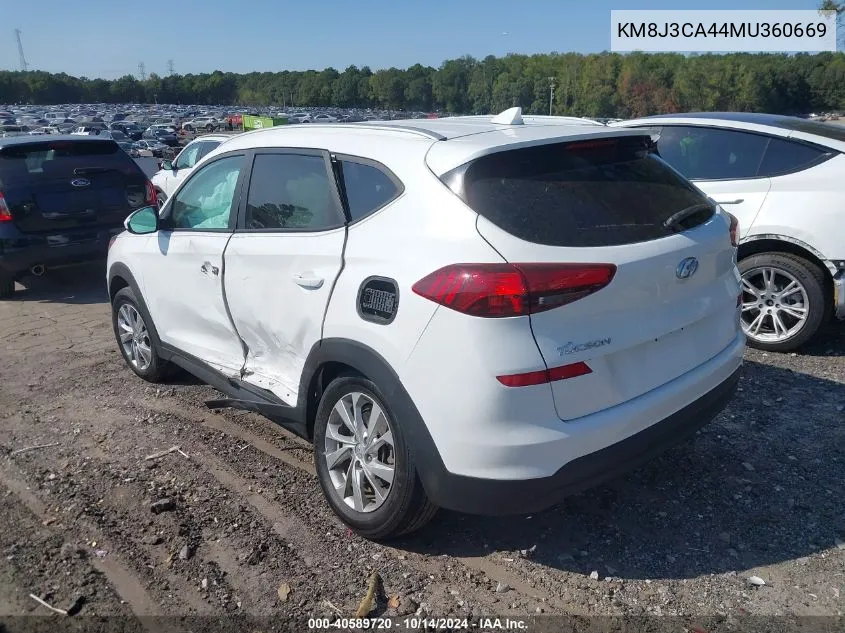 2021 Hyundai Tucson Value VIN: KM8J3CA44MU360669 Lot: 40589720