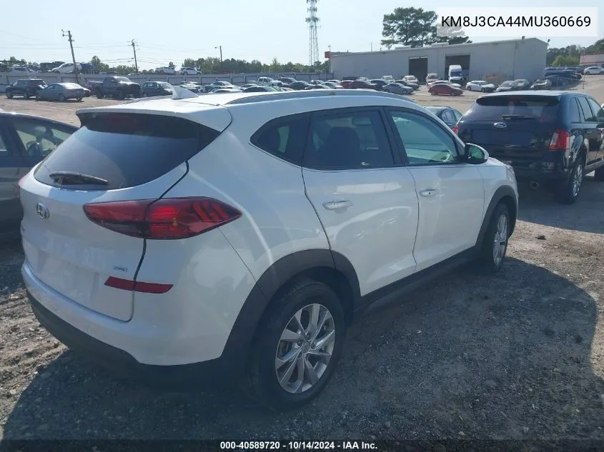 2021 Hyundai Tucson Value VIN: KM8J3CA44MU360669 Lot: 40589720