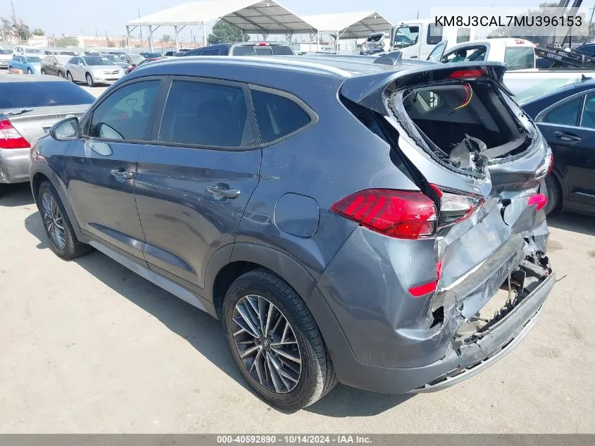 2021 Hyundai Tucson Sel VIN: KM8J3CAL7MU396153 Lot: 40592890