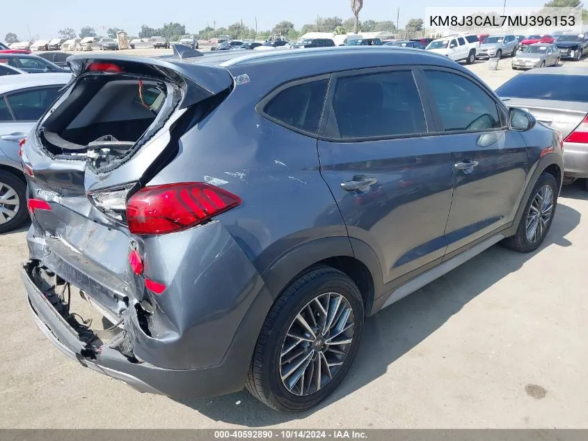 2021 Hyundai Tucson Sel VIN: KM8J3CAL7MU396153 Lot: 40592890