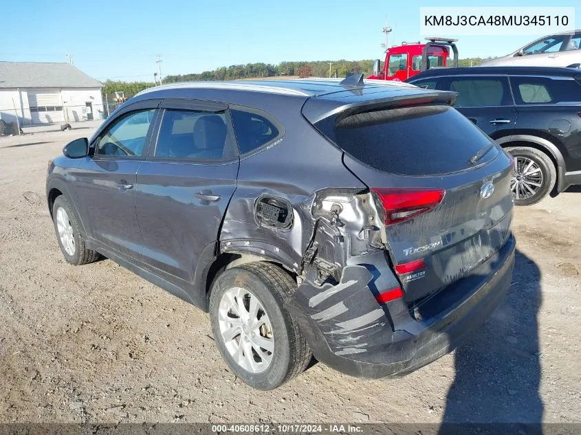 2021 Hyundai Tucson Value VIN: KM8J3CA48MU345110 Lot: 40608612