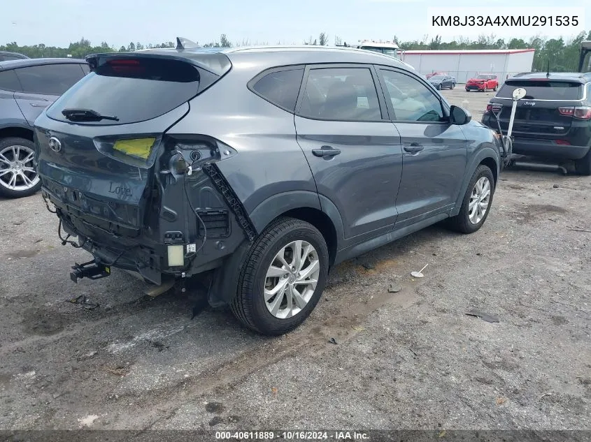 2021 Hyundai Tucson Value VIN: KM8J33A4XMU291535 Lot: 40611889