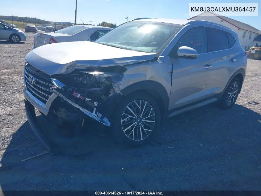 2021 Hyundai Tucson Limited VIN: KM8J3CALXMU364457 Lot: 40614626