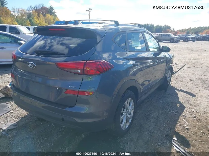 2021 Hyundai Tucson Value VIN: KM8J3CA48MU317680 Lot: 40627196