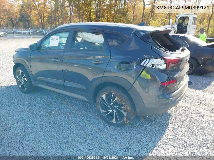 2021 Hyundai Tucson Limited/Sel/Sport/Ultimat VIN: KM8J3CAL9MU399121 Lot: 40639314