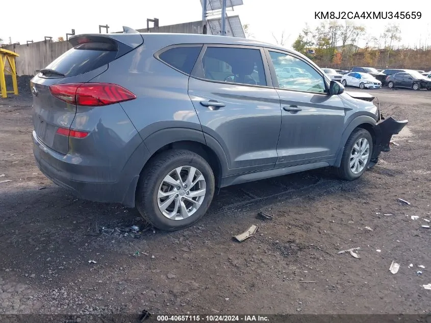 2021 Hyundai Tucson Se VIN: KM8J2CA4XMU345659 Lot: 40657115